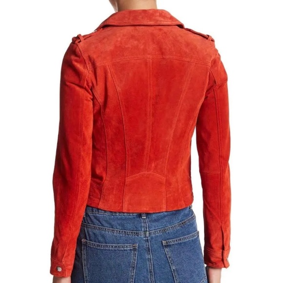 Vero Moda Used Red suede leather jacket - Picture 2 of 11